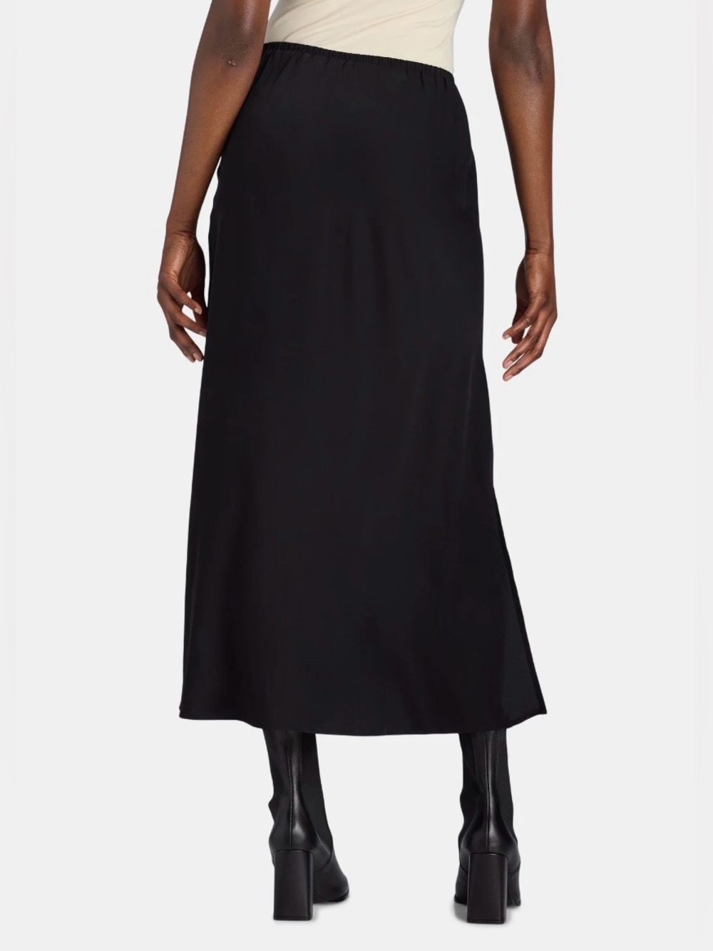 Satin Maxi Slip skirt - Picture 3 of 6